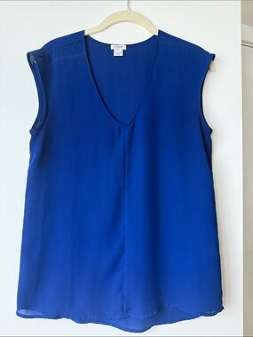 J. Crew Sleeveless V-Neck Camisole in Cobalt Blue